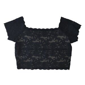 Hanky Panky Lace Off the Shoulder Crop Top